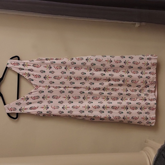 ANN TAYLOR Floral Linen Blend Lined Pink Dress - Picture 10 of 13